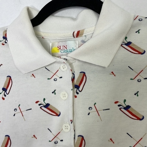 VINTAGE Golf novelty print quirky polo tank - Picture 4 of 7